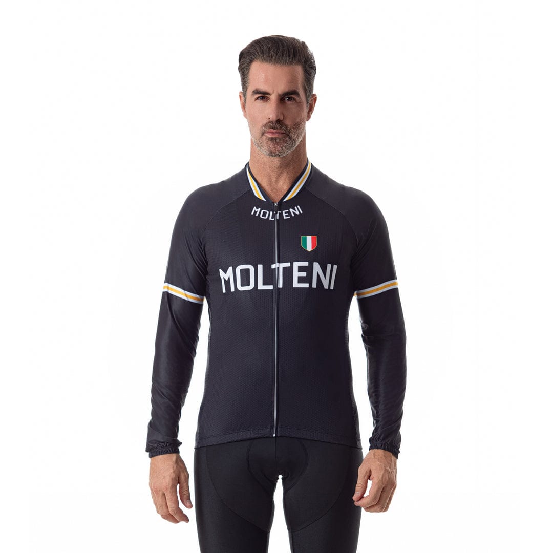 Maillot cycliste vintage - Maillot de Cyclisme rétro Molteni - Orange Maillot cycliste vintage - Maillot de Cyclisme rétro Molteni - Orange