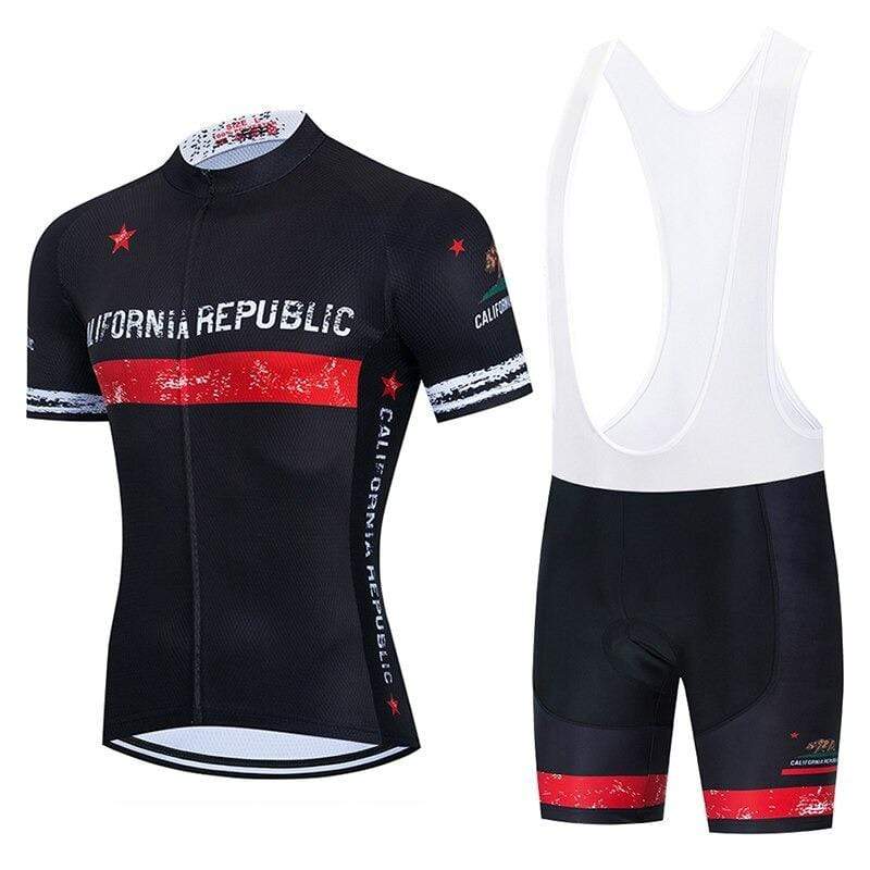 California Republic Herren-Radtrikot oder Trägershorts jetzt im Verkauf – Montella EU