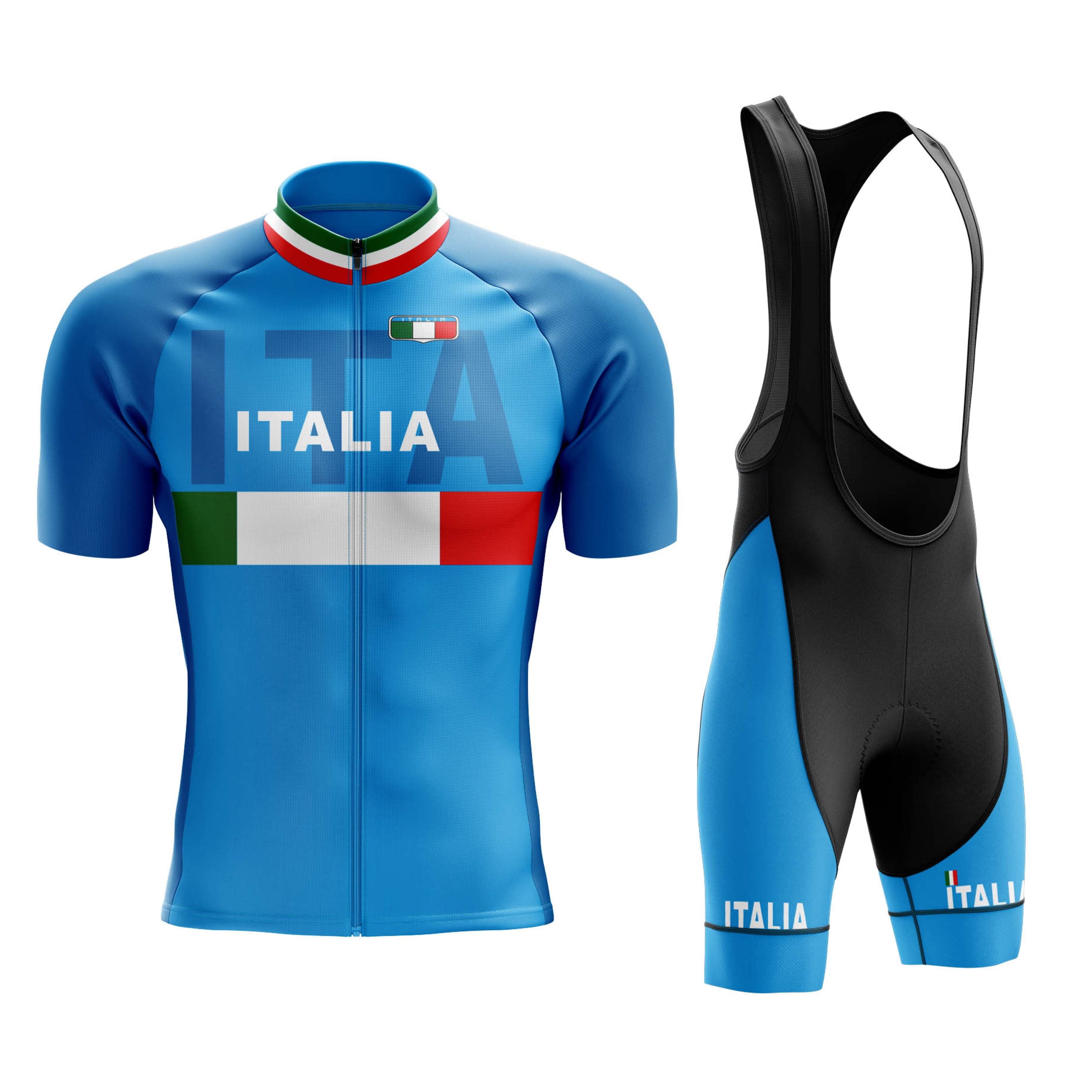 rennrad trikot herren italien Italien Blau Radtrikot oder Trägershorts jetzt im Verkauf – Montella EU