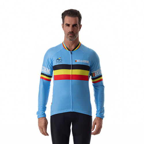Belgium Retro Long Sleeve Cycling Jersey