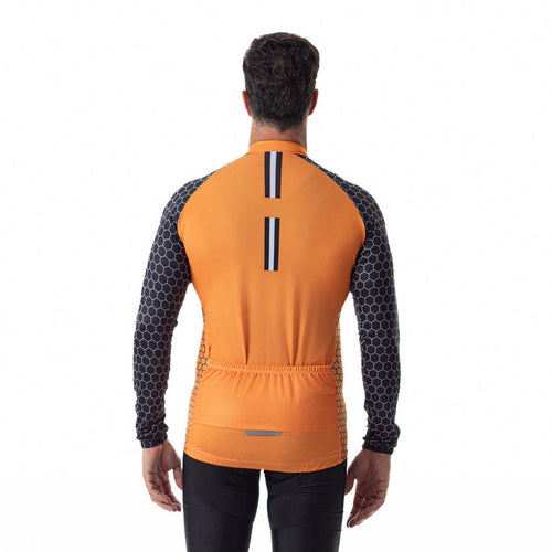 Orange Long Sleeve Cycling Jersey