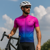 Men's Pink Gradient Cycling Jersey