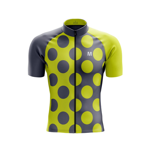 Men's Green Dots Cycling Jersey or Bib Shorts