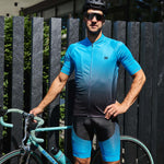 Men's Blue Gradient Cycling Jersey or Bibs