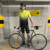Maglia da ciclismo per gradiente giallo maschile