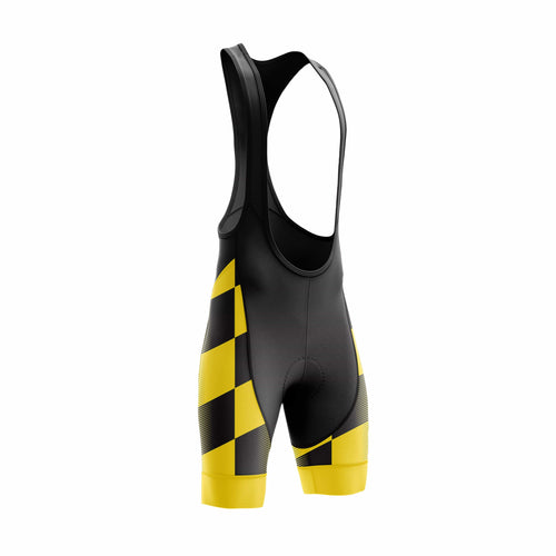 Men Yellow Cycling Bib Shorts