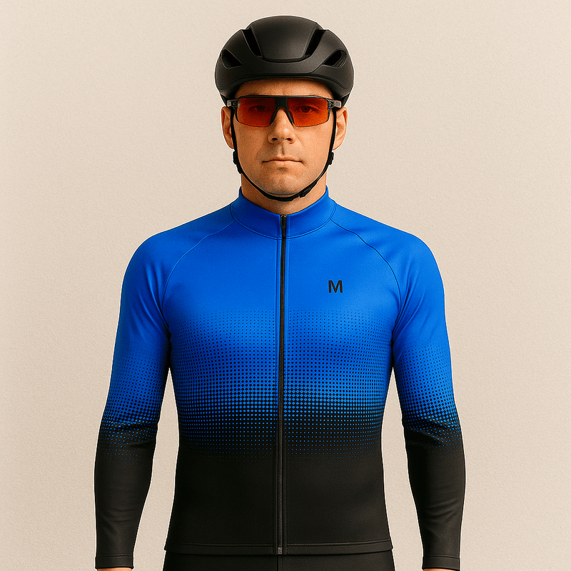 Casco Maglia Manica Lunga Ciclismo Uomo Dottore Pro Maglia Maniche