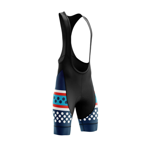 Men's Blue Dots Cycling Bib Shorts