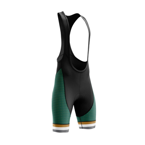 Men's White Green Cycling Bib Shorts