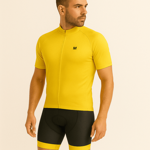Men's Yellow Cycling Jersey or Bib Shorts