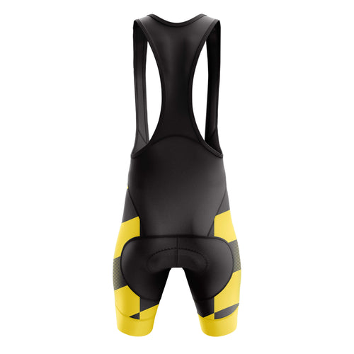 Men Yellow Cycling Bib Shorts