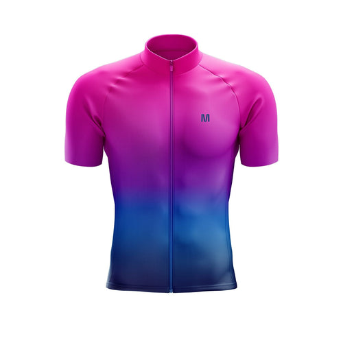 Men's Pink Gradient Cycling Jersey