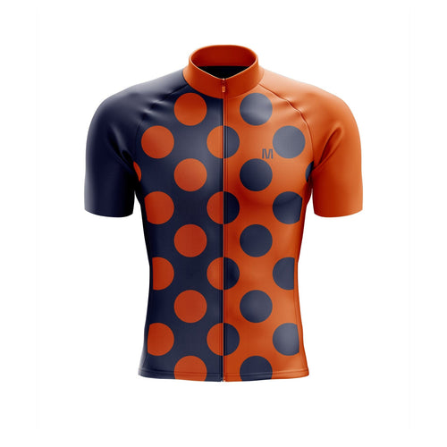 Men's Orange Dots Cycling Jersey or Bib Shorts
