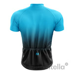 Men's Blue Gradient Cycling Jersey