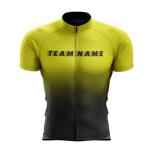Maillot et cuissard de cyclisme jaune personnalisé de l'équipe
