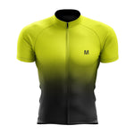 Maglia per ciclismo per gradiente giallo maschile o bavaglini