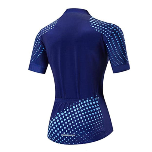 Jersey de ciclismo azul femenino