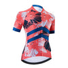 Women's Pink Floral Cycling Jersey