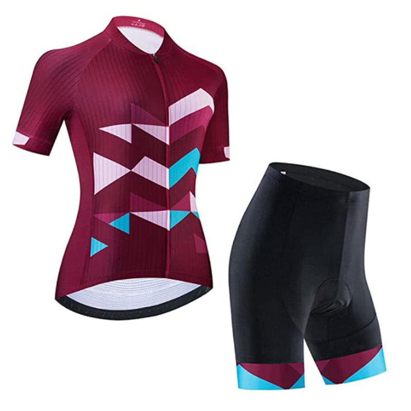 Women's Burgundy Cycling Jersey or Shorts