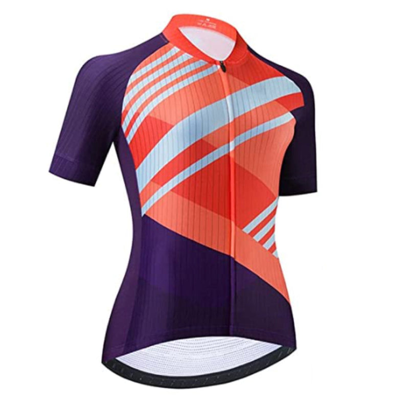 Women's Orange Pattern Cycling Jersey or Bibs