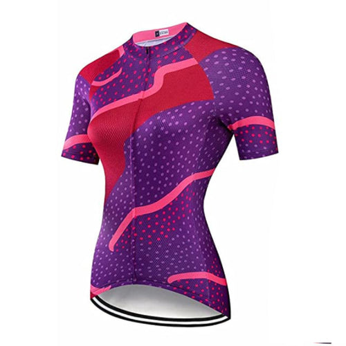 Maillot ou short de cyclisme pour femmes Purple Dots
