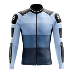 Montella Cycling Long Sleeve Blue Race Men's Long Sleeve Cycling Jersey