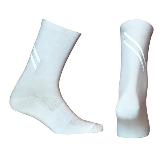 Montella Cycling White / EUR 38-45 US 6-11 Highly Reflective Professional Cycling Socks
