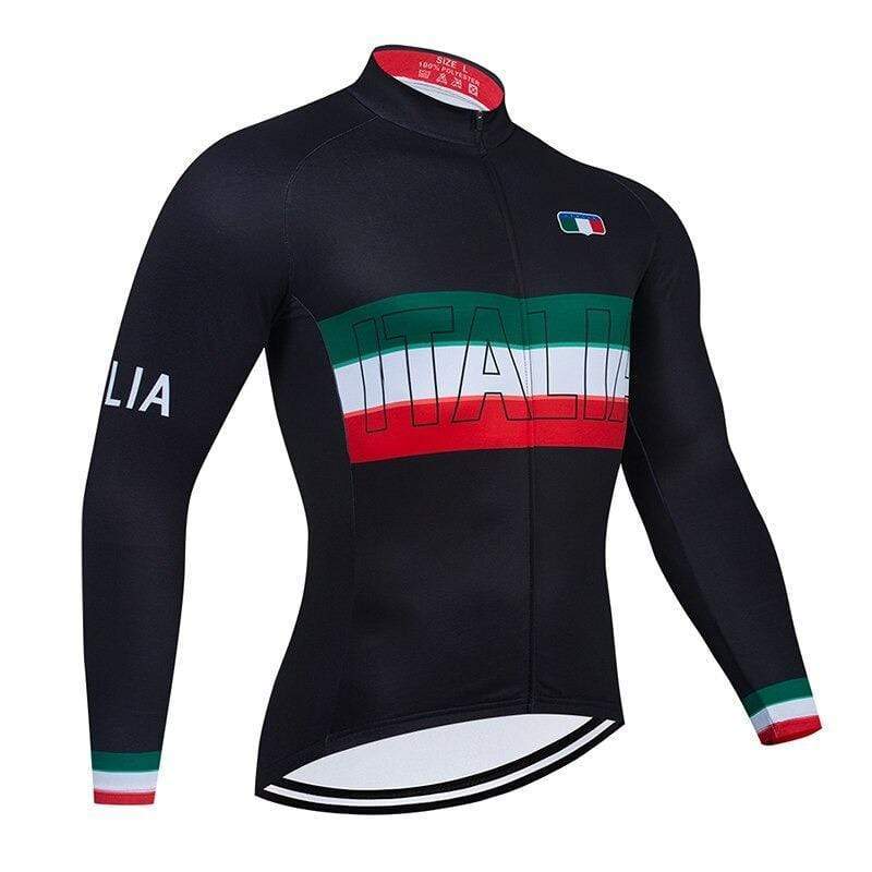Montella Cycling S / Long Sleeve Jersey / Thermal Fleece Italy Winter Cycling Jersey and Bib Pants