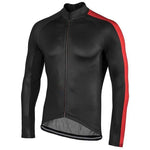 Montella Cycling Long Sleeve Men's Black Detail Long Sleeve Cycling Jersey
