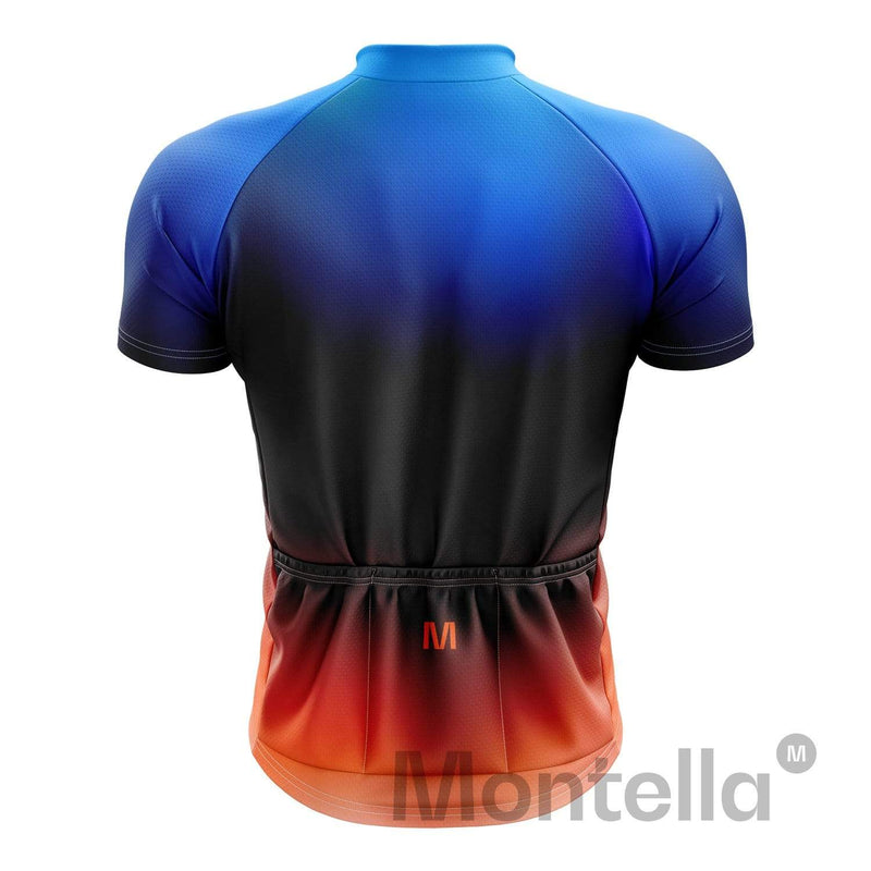 Montella Cycling Men's Blue Flame Cycling Jersey