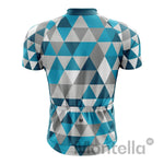 Montella Cycling Cycling Kit Men's Blue Triangles Cycling Jersey and Bibs