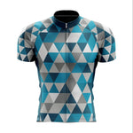 Montella Cycling Cycling Kit XS / Jersey Only Men's Blue Triangles Cycling Jersey and Bibs