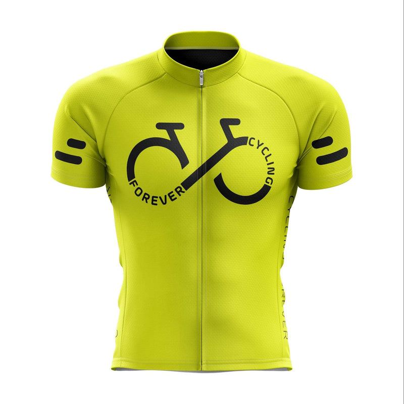 top-cycling-wear Short Sleeve Jersey XXS / Yellow Men's Cycling Forever Infinity Jersey