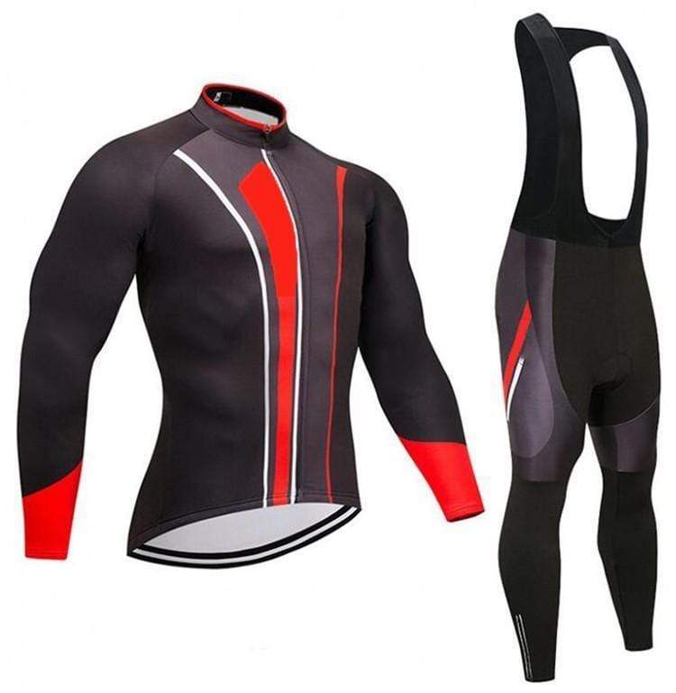 Montella Cycling S / Jersey and Bib Pants / Polyster Men's Long Sleeve Speed Cycling Kit