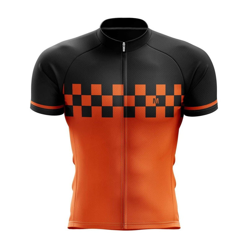top-cycling-wear Men's Orange Speed Cycling Jersey
