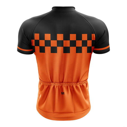 top-cycling-wear Men's Orange Speed Cycling Jersey