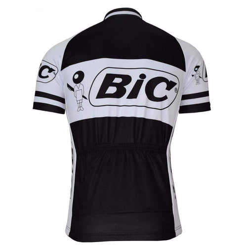 top-cycling-wear Cycling Jersey Men's Retro Black Bic Short Sleeve Cycling Jersey