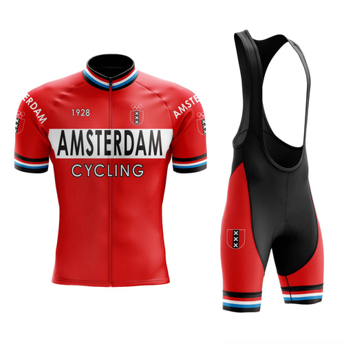 Montella Cycling Cycling Kit Amsterdam Red Cycling Jersey or Bibs