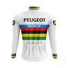 Montella Cycling Long Sleeve Men's Peugeot White Long Sleeve Cycling Jersey