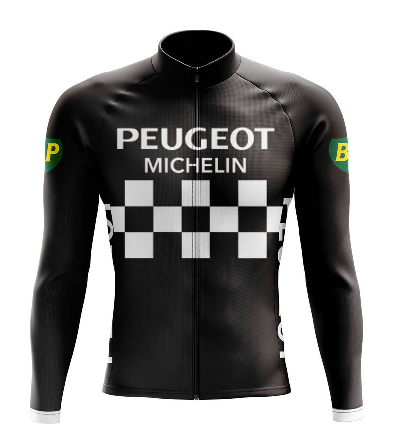retro cycling clothing jersey Peugeot Long Sleeve Cycling Jersey
