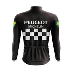 Montella Cycling Long Sleeve Men's Retro Peugeot Long Sleeve Cycling Jersey