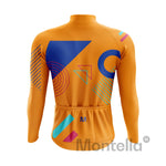 Montella Cycling Men Long Sleeve Men's Orange Tempo Long Sleeve Cycling Jersey