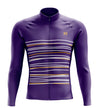 Montella Cycling Men Long Sleeve Men's Purple Long Sleeve Cycling Jersey