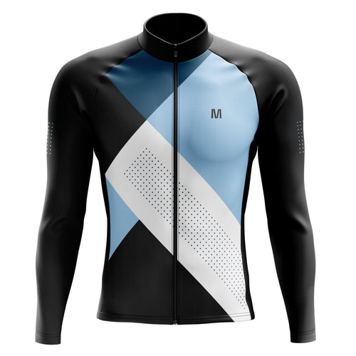 Montella Cycling Men's Blue Flex Long Sleeve Cycling Jersey