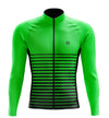 Montella Cycling Men's Green Neon Long Sleeve Cycling Jersey