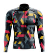 Montella Cycling Men's Grey Geo Long Sleeve Cycling Jersey