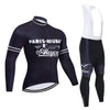 Montella Cycling S / Jersey and Bib Pants / Polyster Retro Paris-Roubaix Men's Winter Cycling Kit