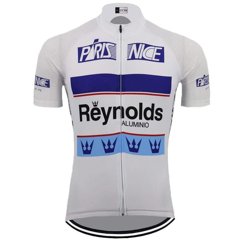top-cycling-wear S / White Reynolds Paris Retro Men's Cycling Jersey