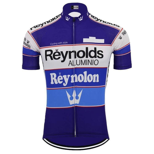 top-cycling-wear S / Blue Reynolds Retro Men's Cycling Jersey