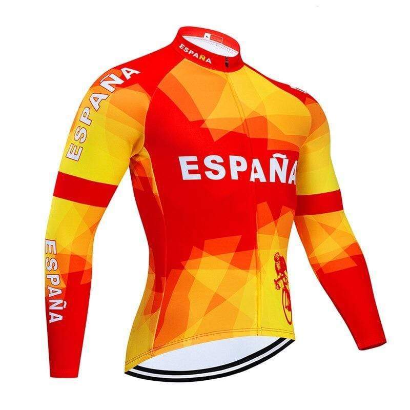 Montella Cycling S / Long Sleeve Jersey / Thermal Fleece Spain Winter Cycling Jersey and Bib Pants